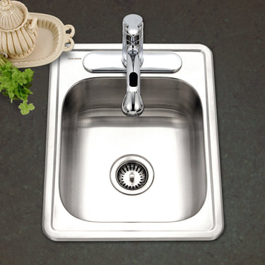 Houzer Hospitality Series Topmount Stainless Steel 3-holes Bar/Prep Sink Bar Sink - Topmount Houzer